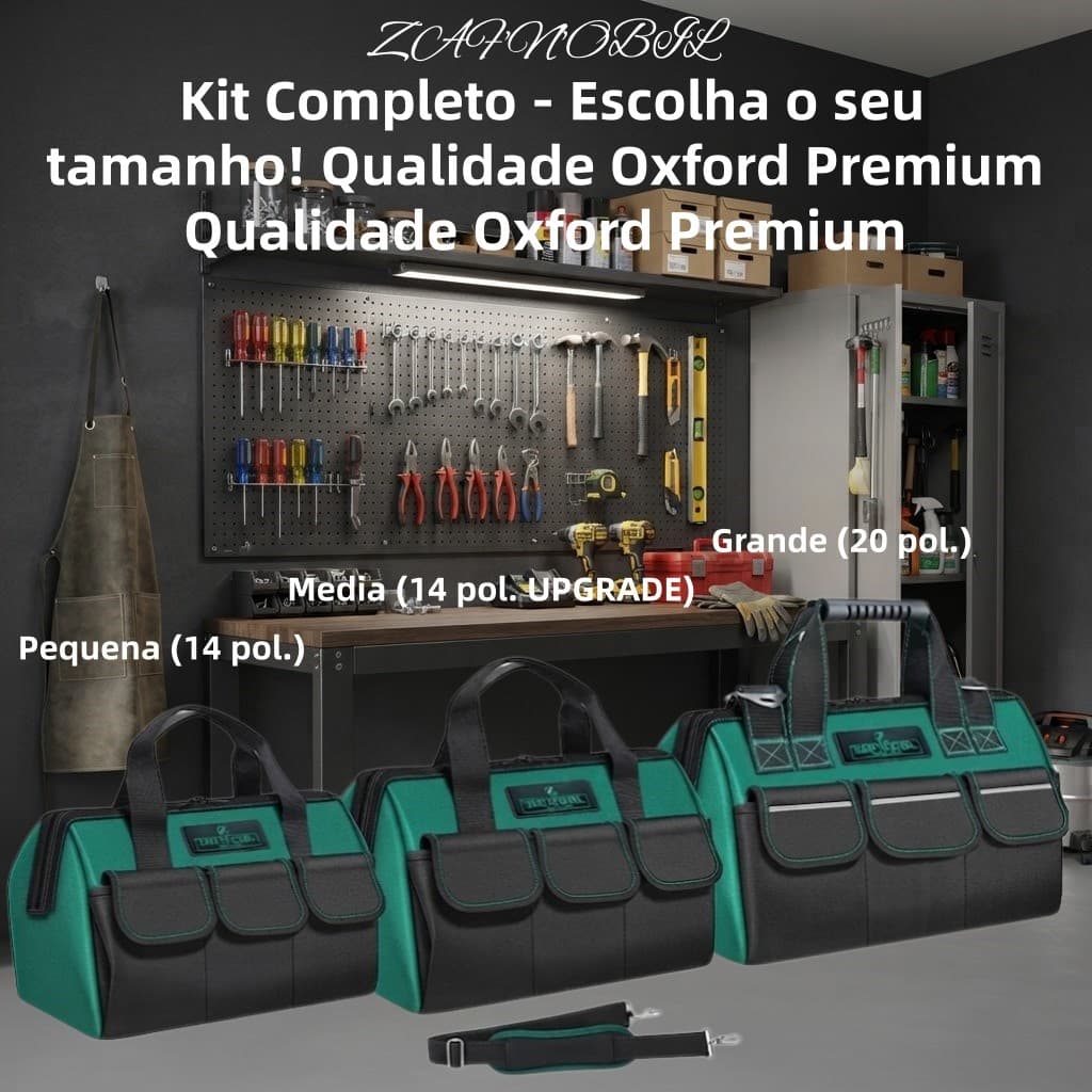 Caixa de Ferramentas Multiuso em Lona Oxford Premium – Ideal para Ferramentas e Organização Profissional