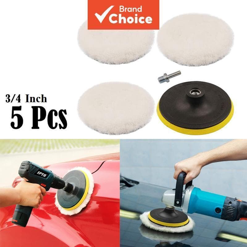 Saimili 5 Peças Kit De Polimento De Carro 3-6 Almofadas De Espuma Esponja De Cera De Roda De Lã Para Cuidados Com Pintur