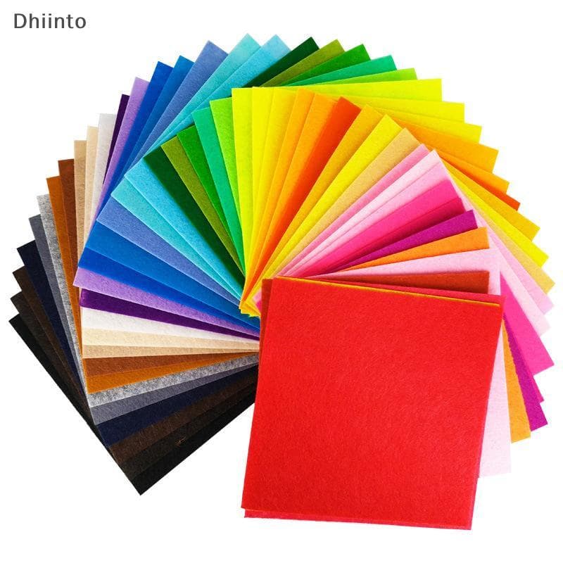 [Dhiint] Tecido De Feltro Não 10x10cm Pacote De Pano Patchwork Para Crianças Scrapbooking DIY