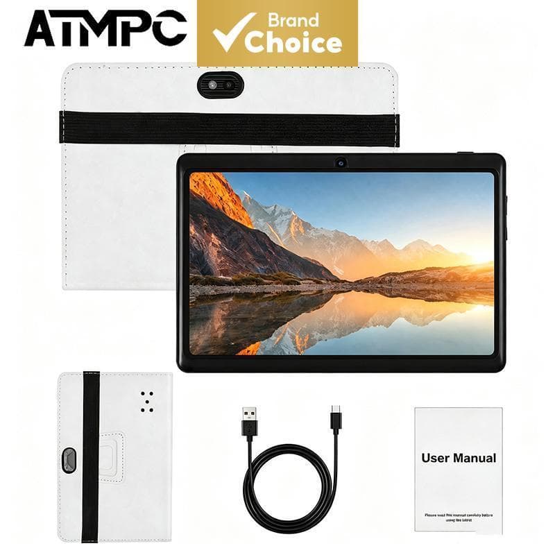 Tablet Android ATMPC 7 pol, 16 GB de armazenamento, 3500 mAh, câmeras duplas, WiFi e Bluetooth, portátil e ideal para