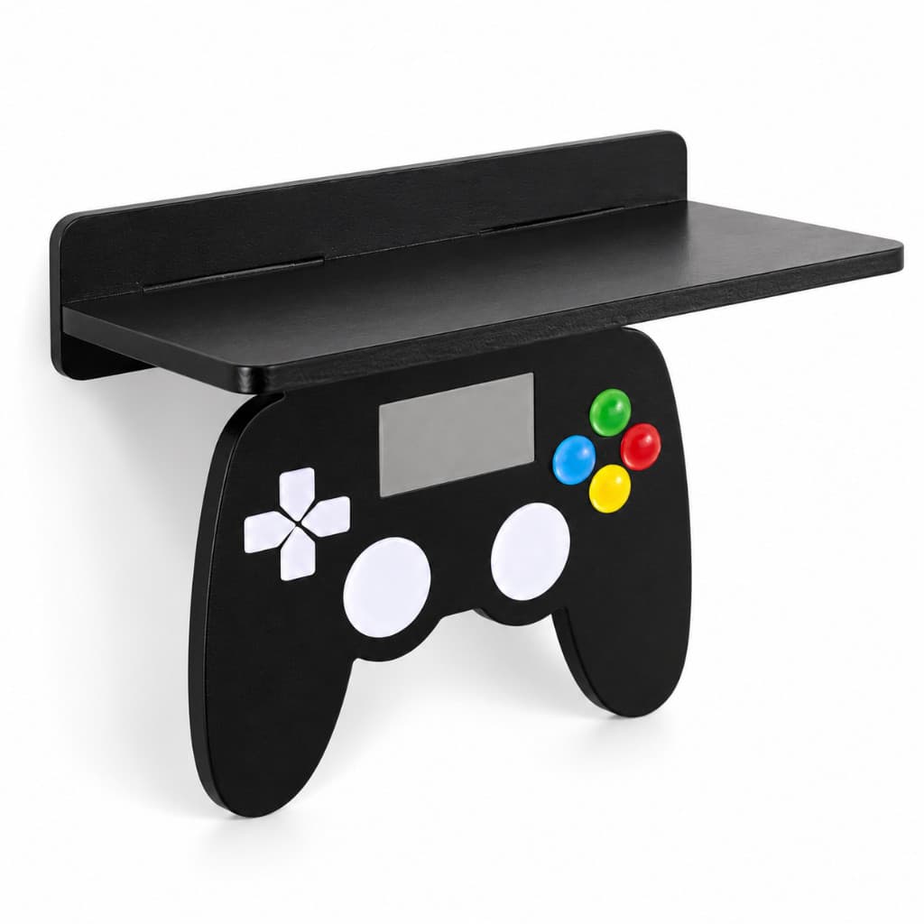 Prateleira Controle Videogame Decoração Quarto Infantil Menino Decoração Organização Brinquedos