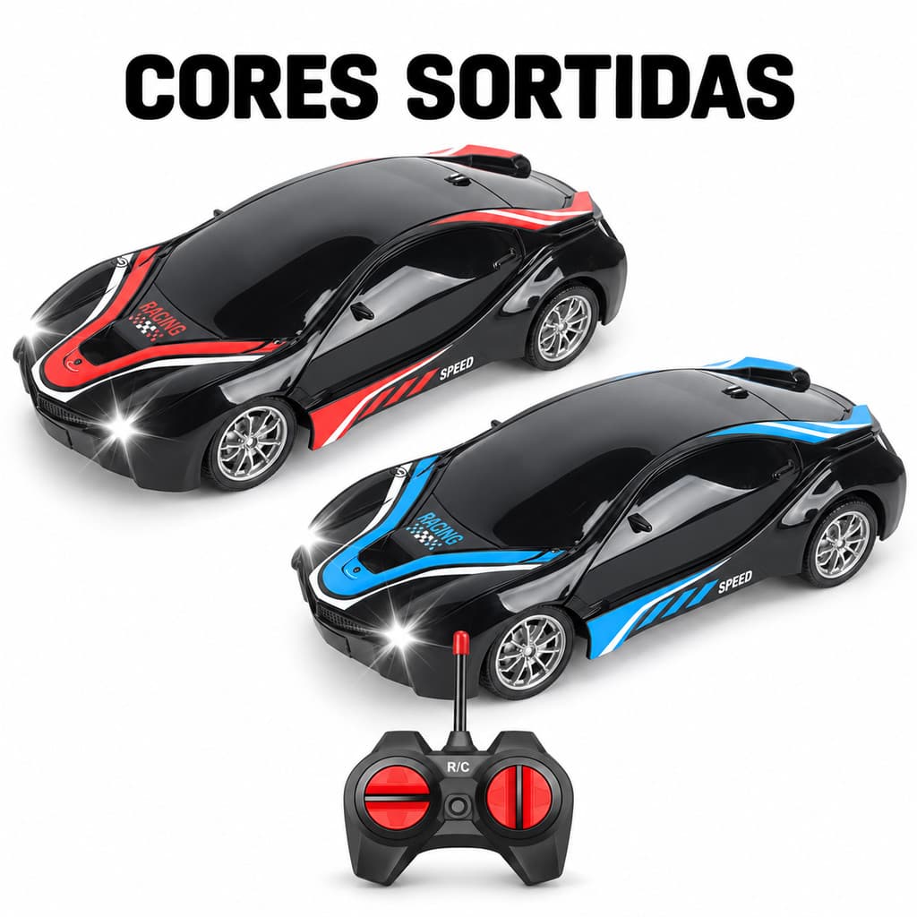 Carrinho Controle Remoto Racing Car Cores Sortidas