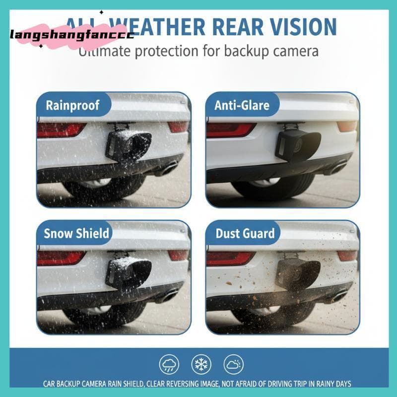 [LANGC] Capa De Chuva Para Câmera De Visão Traseira De Carro Universal Silicone À Prova D'água Baup Camera Guard Novo Ac