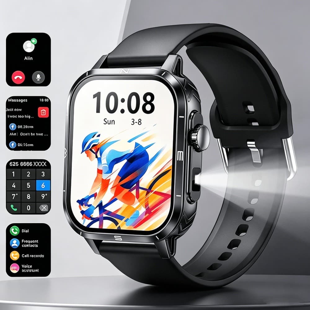 Smartwatch Relógio Inteligente Masculino Com Tela Sensível Ao Toque De 1.83 Polegadas , Bateria De 260Mah , Rastreamento