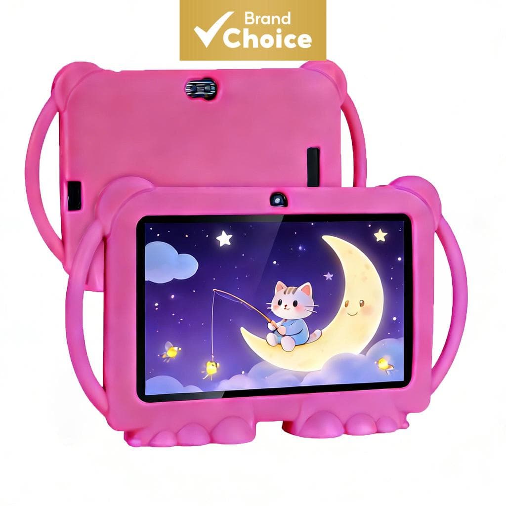 Tablet infantil ATMPC de 7 polegadas, Android, 2 GB + 2 GB de memória expansível + 16 GB de armazenamento, com controle