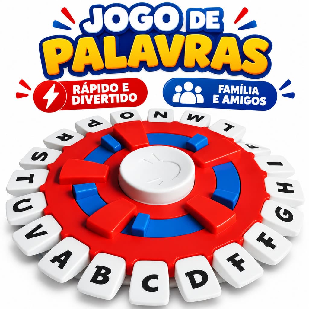 Jogo Stop Eletrônico Relé de Palavras Trava Letras com Cartas Educativo Tabuleiro Família
