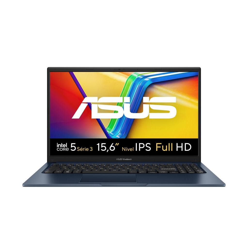 Notebook ASUS Vivobook 15 BQ091W Intel Core 5 Série 3 8GB RAM 512GB SSD Windows 11 Home 15,6" LCD LED FHD nível IPS
