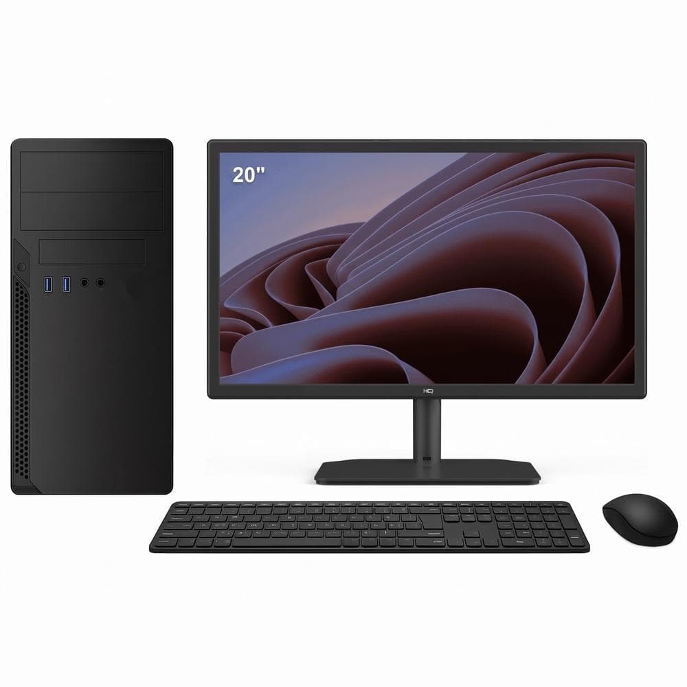 Computador Completo 3Green Intel Core i7, 8GB, SSD 512GB, Monitor Led 20", Windows 10 Pro Preto 3GWA14