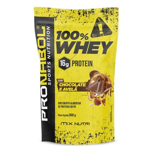 Whey Protein Pronabol Mix Nutri De Chocolate E Avelãs 900g