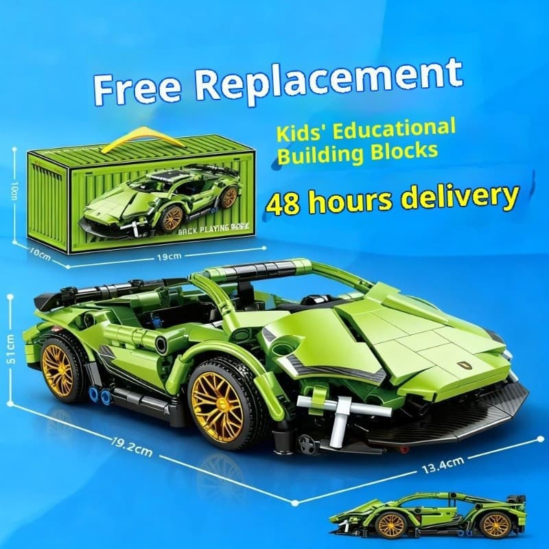 Blocos de Montar LEGO Modelo de Carro Esportivo Lamborghini V12 Brinquedo de Montagem Presente para Meninos UYU0