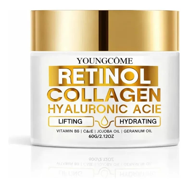 Creme Retinol  Colágeno Ácido Hialurônico Anti Idade Rugas