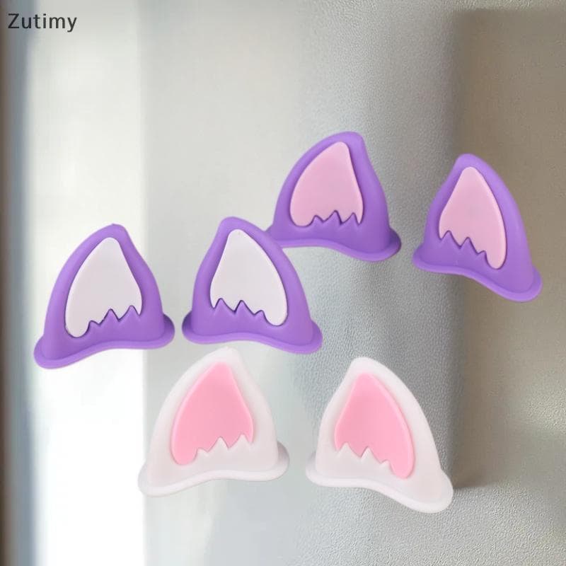 [Zutimy] Capacete De Motocicleta Gato Orelha Decorações Acessório Para Scooter Bicicleta Adesivo Moto Skate Ciclismo COD