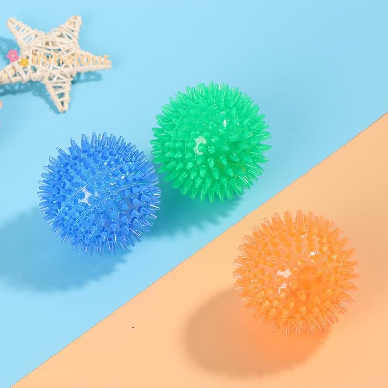 [Init-t] Brinquedo De Borracha Para Cachorro Saltitante Flutuante Limpeza De Dentes Bola Espetada E Estridente Brinquedo