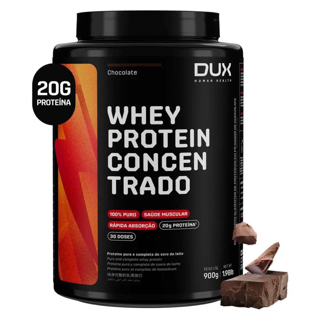 Whey Protein Concentrado (900g) Dux Nutrition - Chocolate