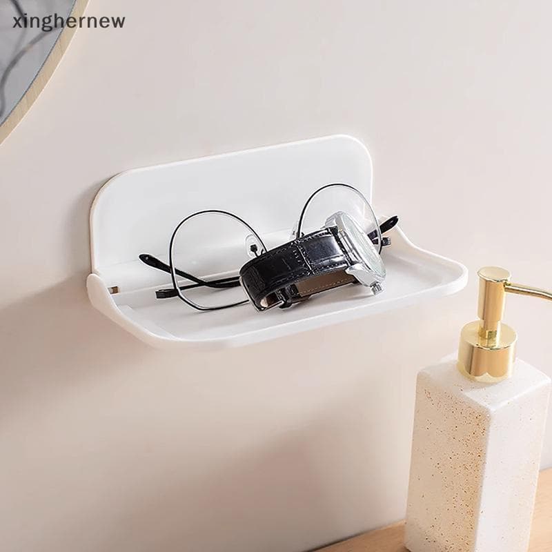 xinghernew Montado Na Parede Prateleira Dobrável Economizando Espaço Armazenamento Ra Punch-Livre Suporte Do Telefone Wi