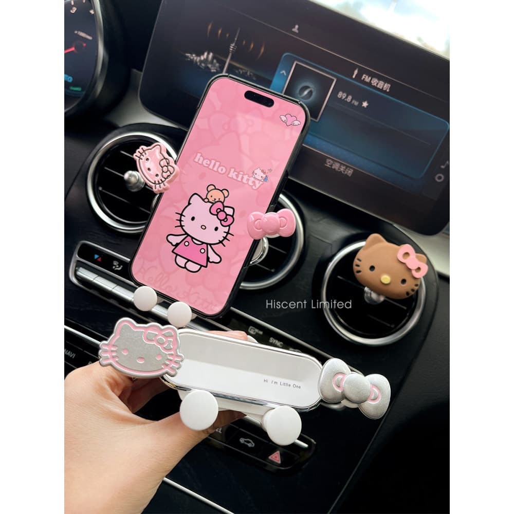 Novo estilo suporte do telefone do carro navegação carro dos desenhos animados KT gato Interior saída de ar decoração qu