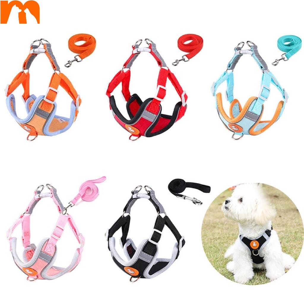 [Muhsinpet] Coleira e guia para animais de estimação / Coleira para cães e gatos, coleira para peito de animais de estim