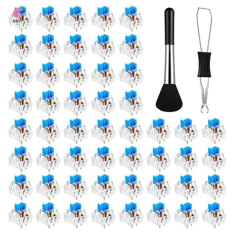 Interruptor De Teclado Mecânico Para Jogos Mecânicos , Interruptores Eyboard Com Extrator E Escova , Clickers