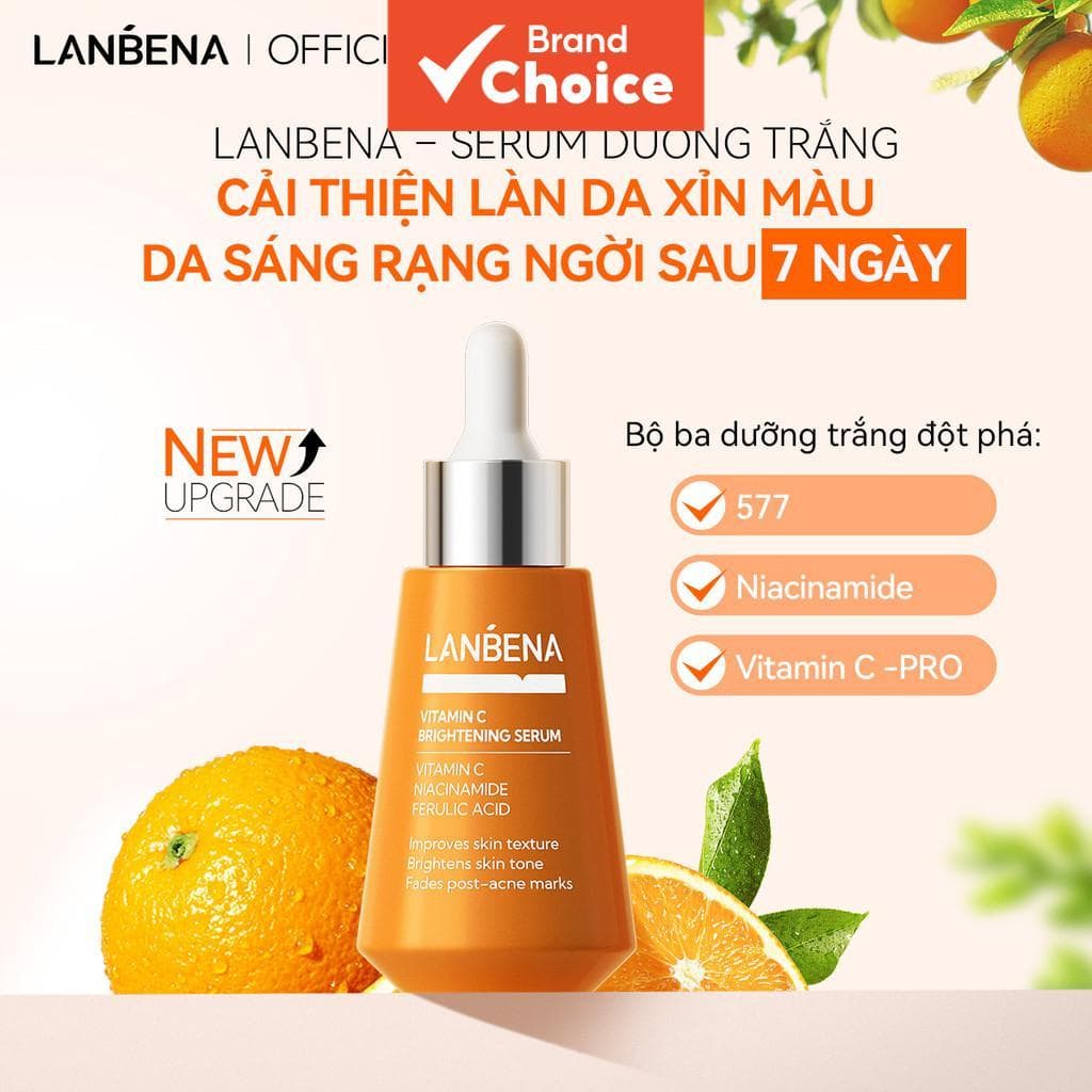 LANBENA Essência Clareadora (15 ml) - Clareador de Vitamina C combinado com Essência de Cuidados com a Pele