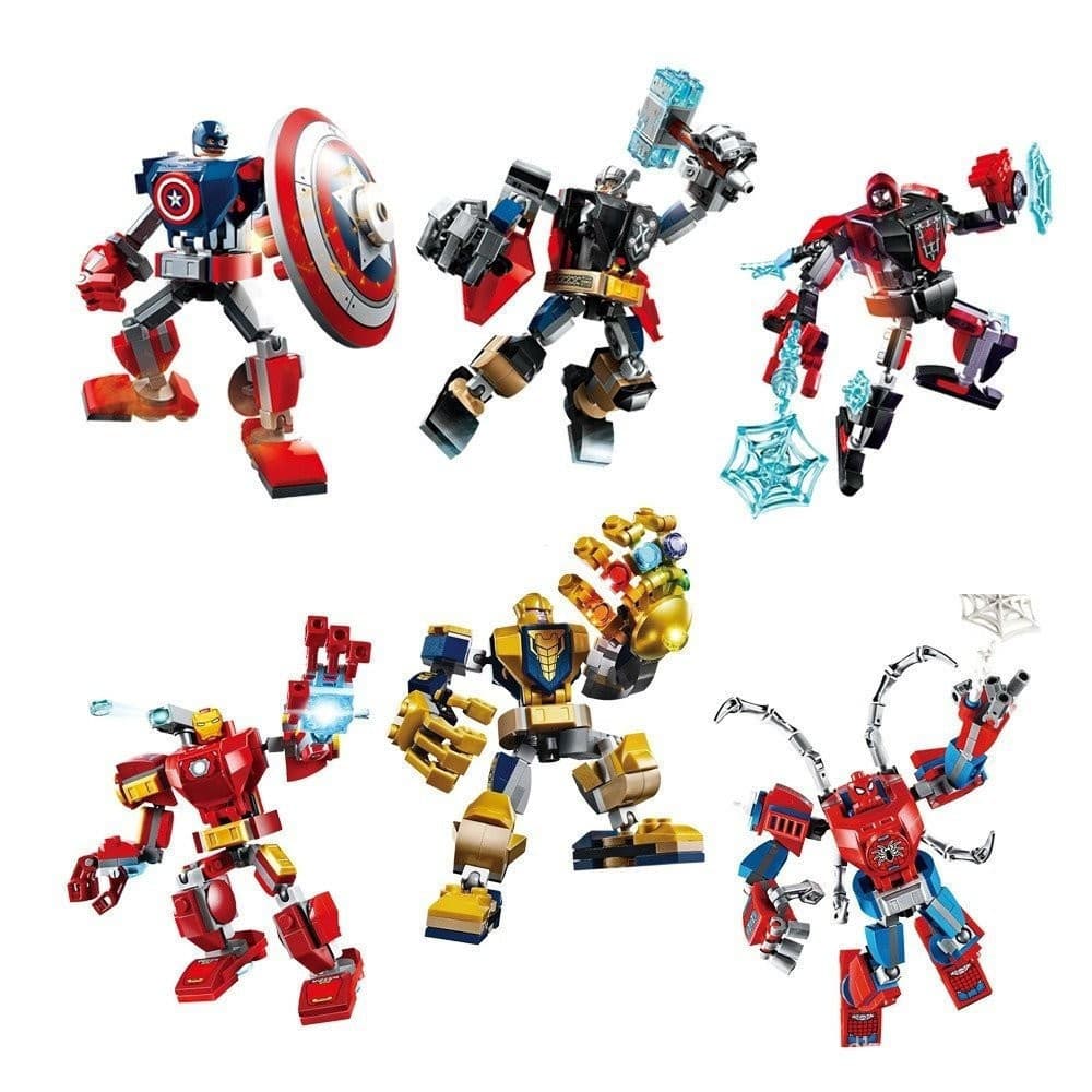 LEGO Vingadores: Brinquedo de Blocos de Montar Homem-Aranha/Captain America/Robô 5GUI 1JEG