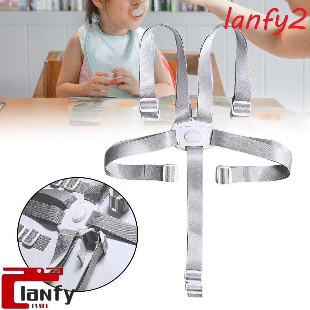 Correias Para Cadeiras Altas LANFY , Cinto Ajustável Cadeira De Alimentação De Bebês De 5 Pontos , Fivela De Liberação R