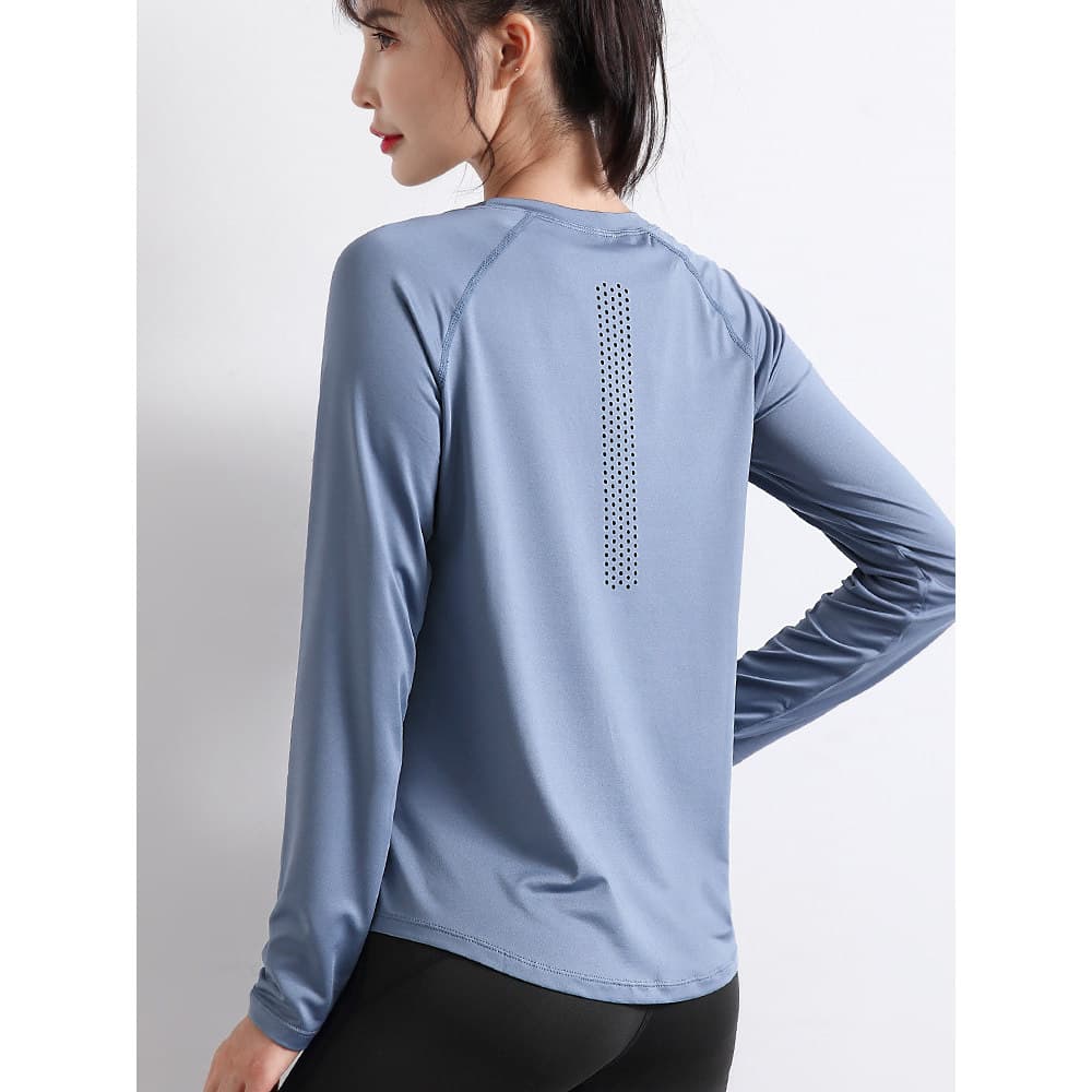 Primavera outono solto esportes topo de secagem rápida roupas de Yoga feminino estilo fino Fitness Pilates roupas corren