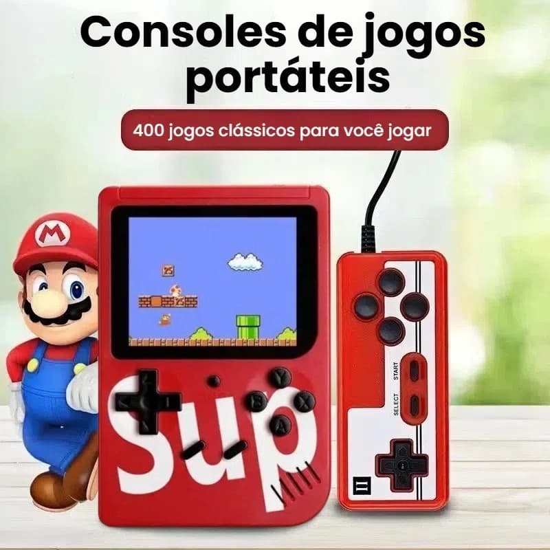Mini Game Portátil Retro Console Com 400 Jogos Com Controle Envio Imediato Controle Para 2 Pessoas Voltmax