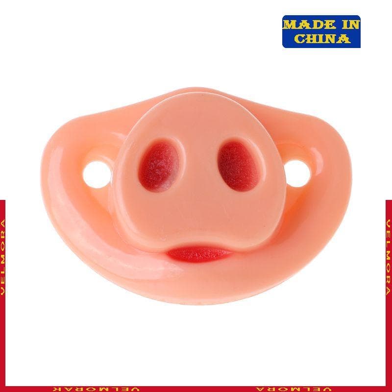 VEl Porco Nariz Engraçado Chupeta Grau Silicone Bebê Chupetas Manequim Mordedores De Mamilo Criança Ortodônticas
