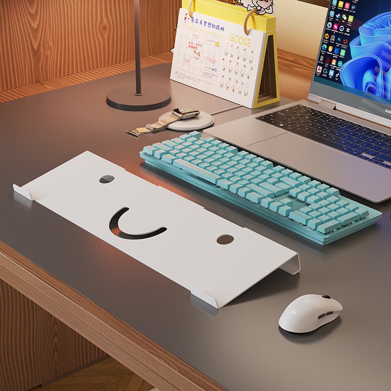 Quadro de suporte para teclado, aumentando o computador desktop, teclado, escrita, suporte para computador, desktop, sup