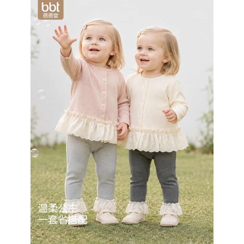 Bebê menina outono terno roupas de bebê menina estilo ocidental belas calças superiores menina doce terno de duas peças