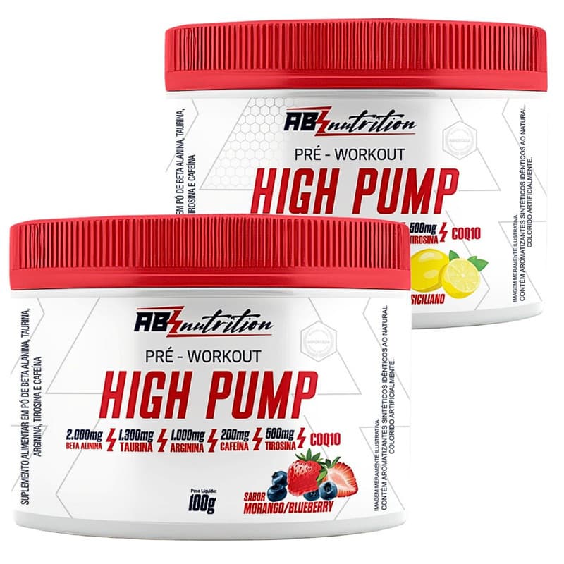 Pré-treino Aumento Desempenho High Pump ABS Nutrition 100g Suplemento Alta Performance Academia