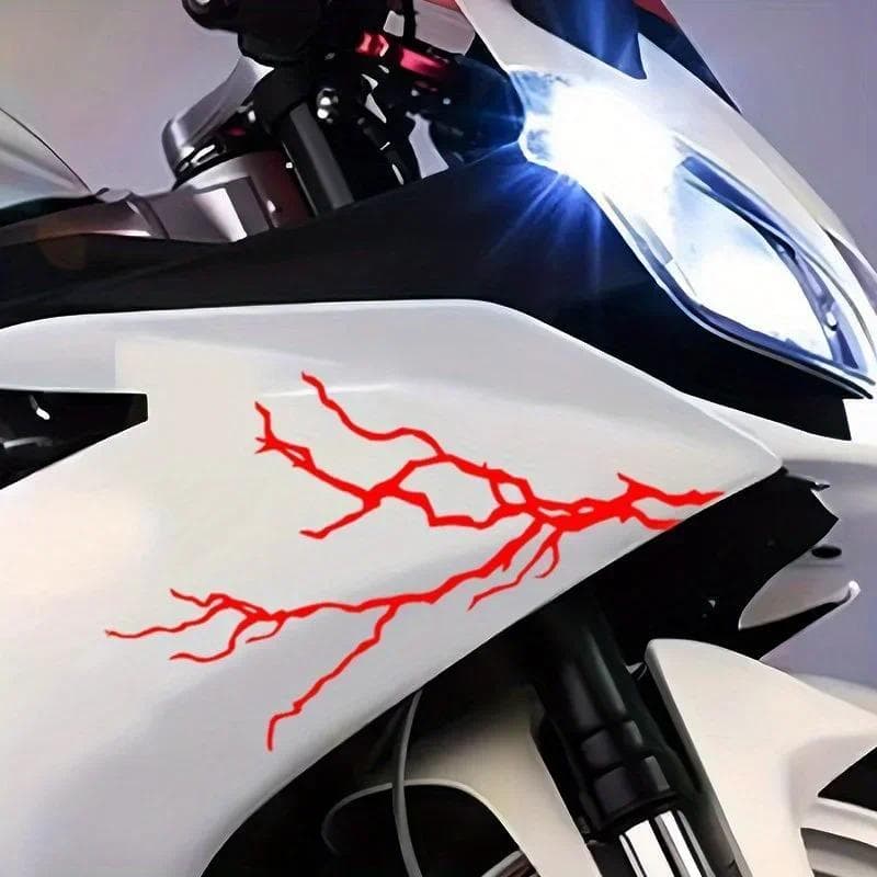 1PC Realista Crack Relâmpago Adesivos De Motocicleta Para DIY Scooter Frente Carenagem Modificação Do Tanque Combustível