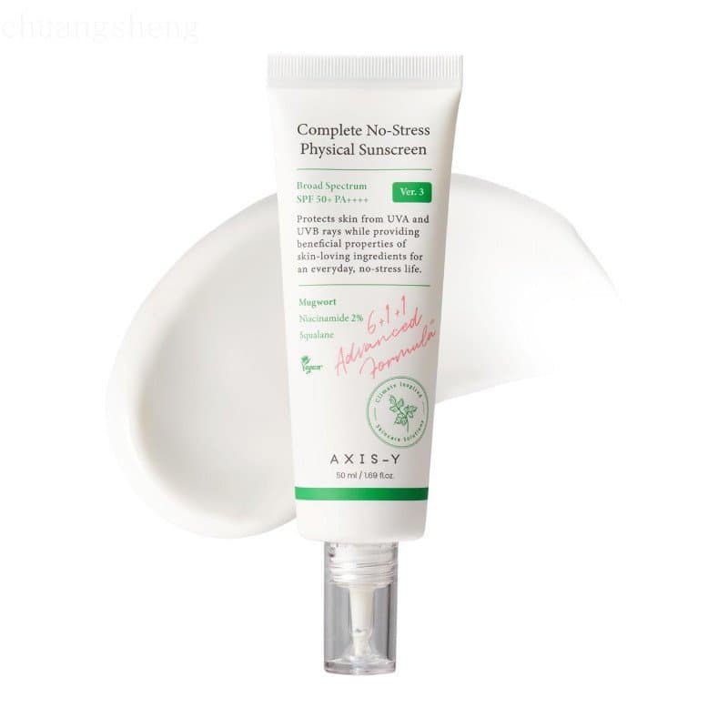 AXIS-Y Protetor Solar Físico Sem Estresse V3 SPF 50 – Protetor Solar Facial Mineral com Óxido de Zinco e 2% de Niacinami