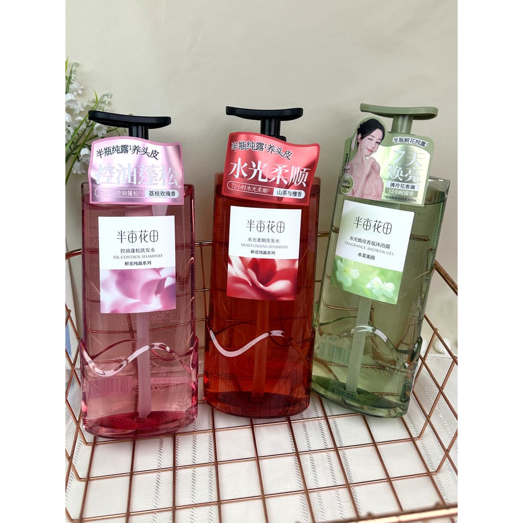 Meio Acre flor campo flor puro orvalho shampoo controle de óleo fofo anti-caspa anti-coceira shampoo macio hidratante re