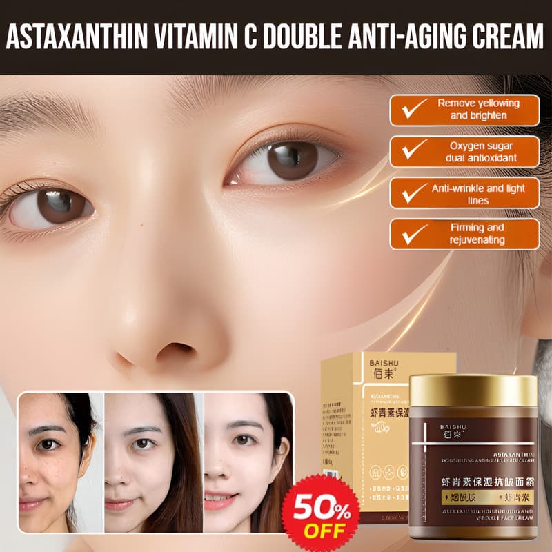 [Sem Rugas] Creme Facial Astaxantina e Vitamina C/Hidratante para Rosto/Creme Anti-Idade