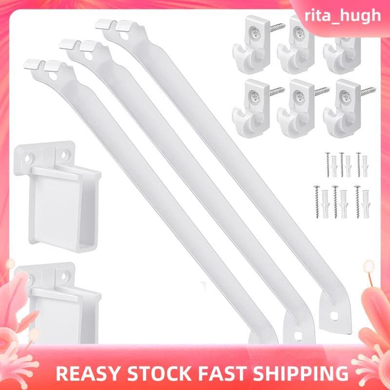 Conjunto De Suportes De Prateleira De Arame Prateleiras Profundas Para Guarda-Roupa E Suporte De Parede