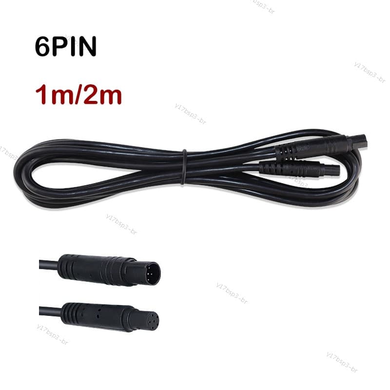 6pin Macho Para Fêmea Carro DVR Câmera De Visão Traseira Conector Cobre Cabo Fio 6 Núcleo Extensão Do Veículo Monitor HD