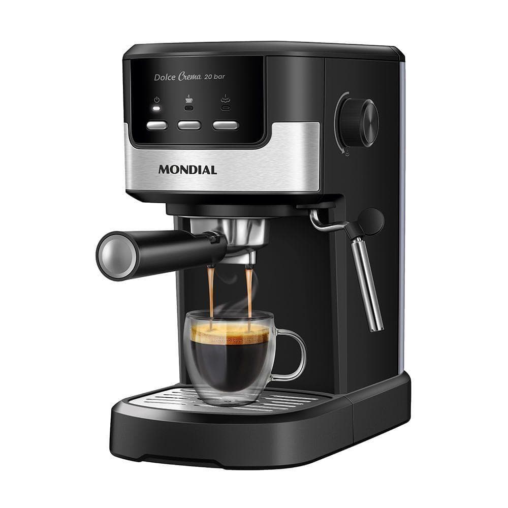 Cafeteira Expresso Mondial Dolce Crema C-21-E-CNP 20BAR 1,2L Preto-inox 1200W 220V