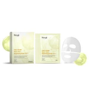 Máscara Facial Clareadora com Niacinamida e Vitamina C da Hoygi (Em Caixa) - Máscara Hidratante, Anti-idade, Reparadora 