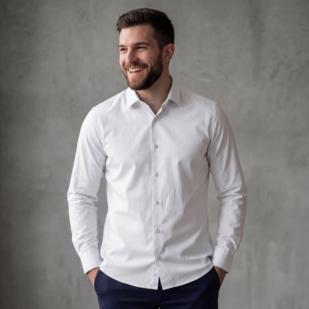 Camisa Branca Masculina Manga Longa Tricoline Premium Slim Fit Social — Tudo pro meu dia