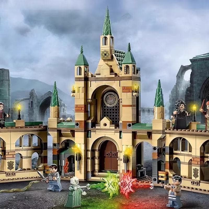 76415 Lego blocos 1000 peças Castelo de Hogwarts Batalha Brinquedo Educativo de Montar para Meninos