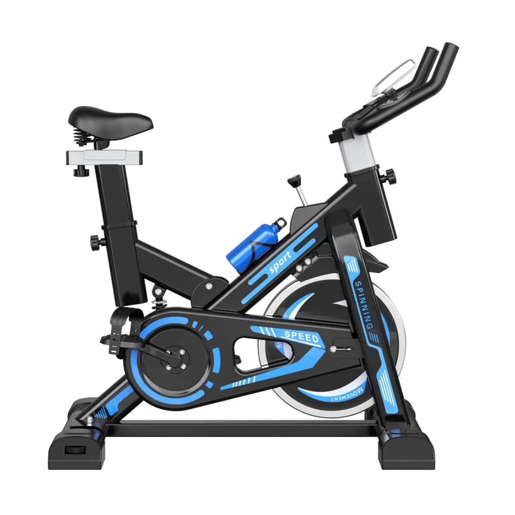Bicicleta Ergométrica Movick Bike Spinning Silenciosa Magnética 13kg Azul Treino em Casa profissional