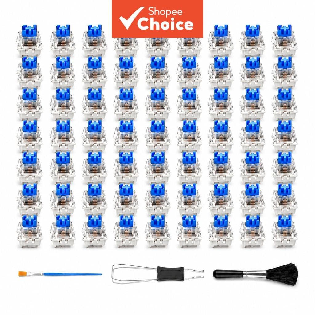 Interruptores De Teclado Mecânico Azul À Prova De Poeira ITYL Clicky MX Switch Substituição De Interruptor Hot Swappable