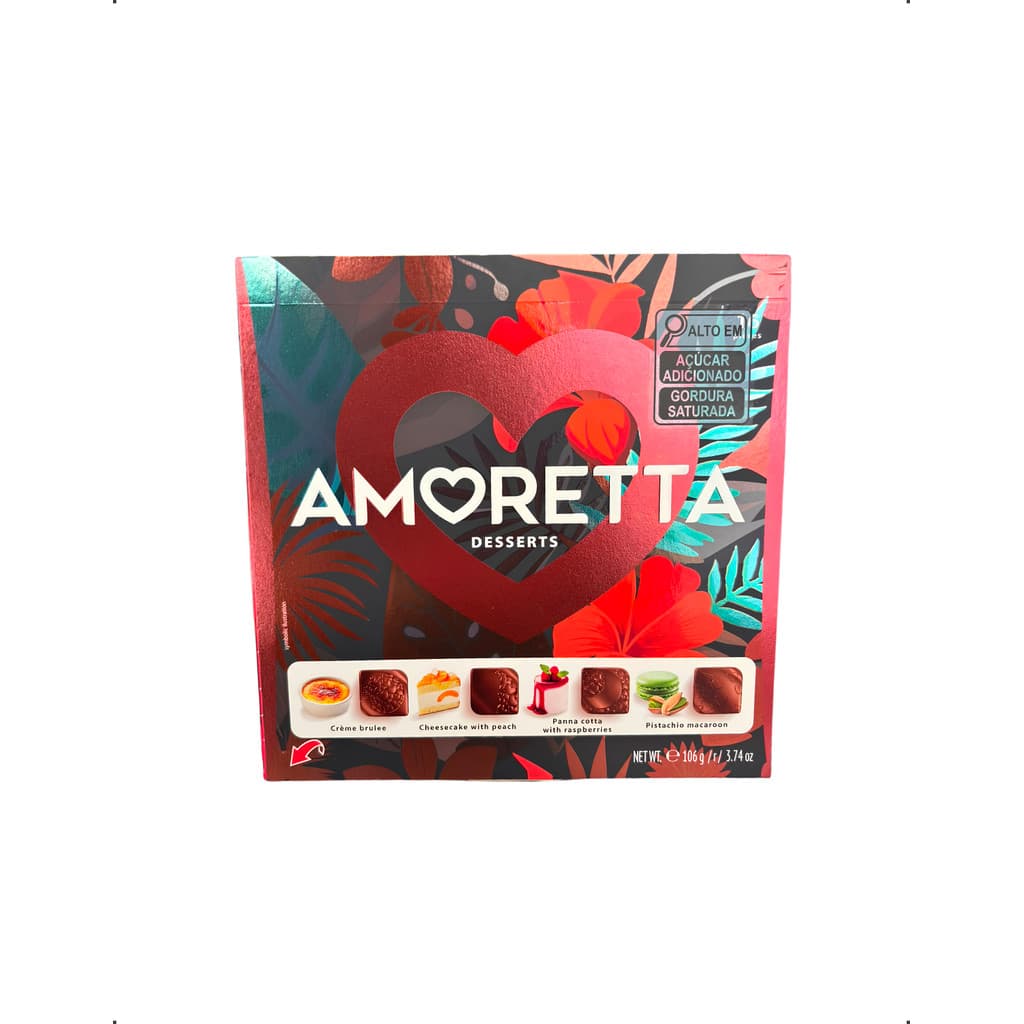 Caixa De Bombom Amoretta Sobremesas 106g Importado Mieszko