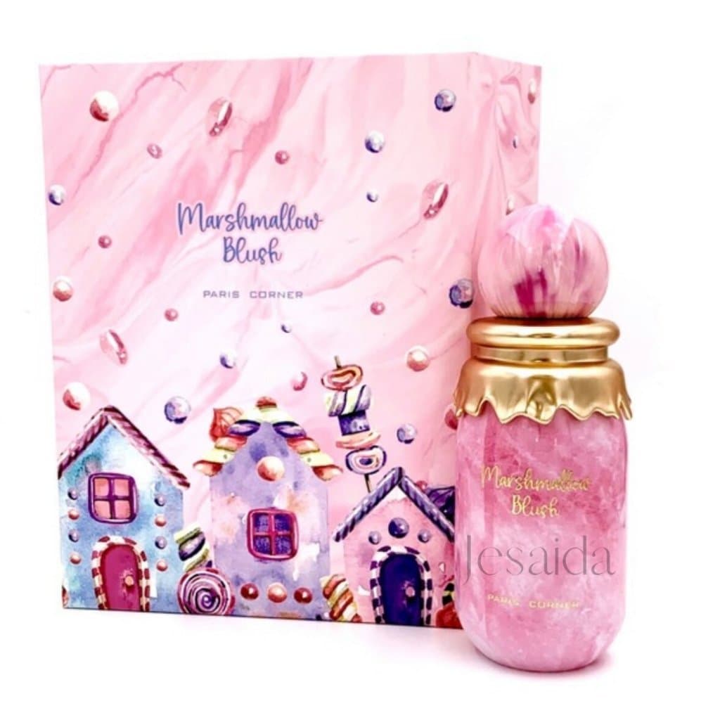 Perfume Marshmallow Blush Paris Corner Eau de Parfum Feminino 100ml Árabe Importado Doce Gourmand