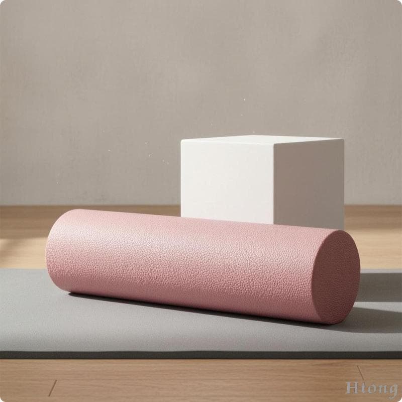 [Htong] Rolo De Espuma Expandida Massageador Muscular Compacto Formato Cilíndrico Preto 30CM