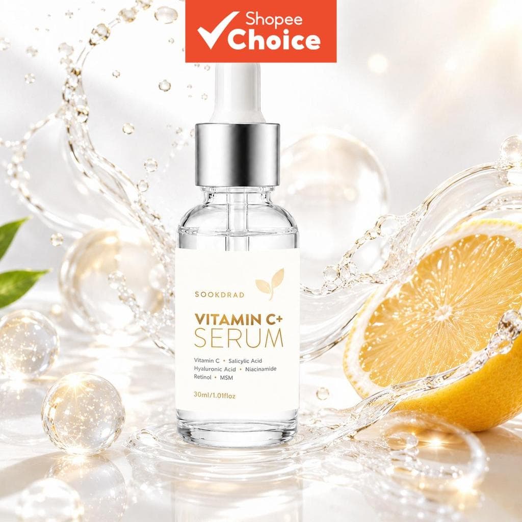 de Vitamina C, Ácido Salicílico, , Niacinamida, Retinol MSM para Cuidados Faciais, Hidrata e Ilumina a Pele, 30 ml