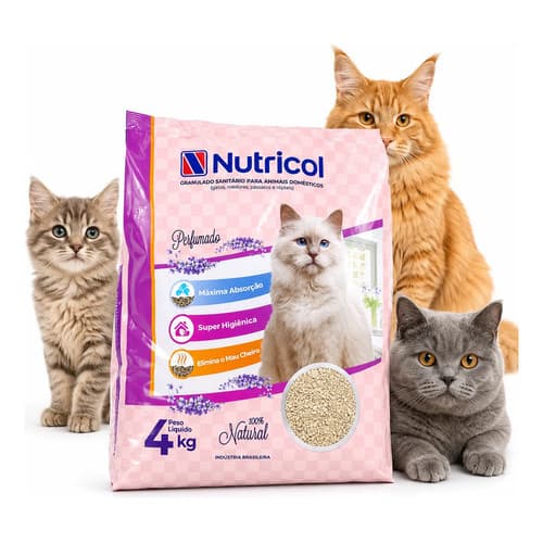 Areia Sanitária Para Gatos Higiênica Biodegradável 4kg