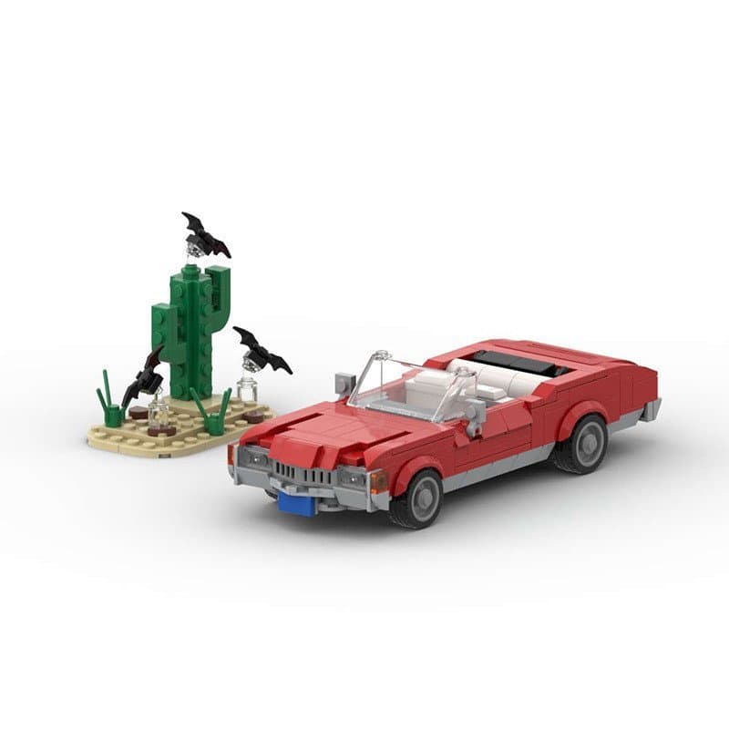 O bloco de montar MOC-154500 é compatível com o conjunto de montagem de carro conversível retrô LEGO 1971 Chevrolet Impa