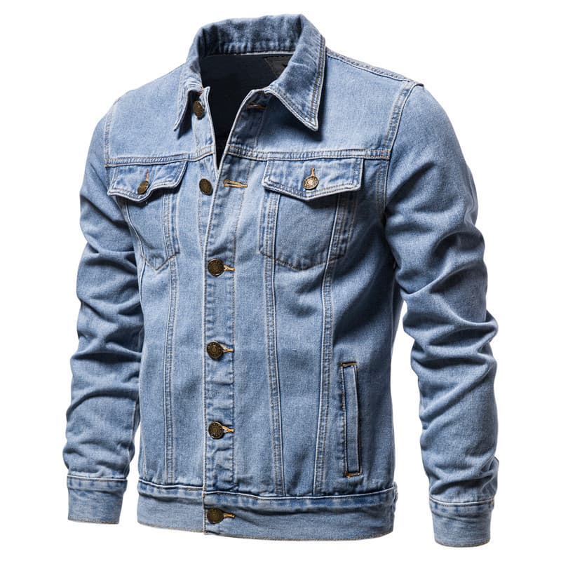 2026 Moda Casual Jaqueta Masculina Jaqueta Jeans Outono Inverno Jaqueta Jeans de Algodão Slim-fit Jaqueta Masculina Tama